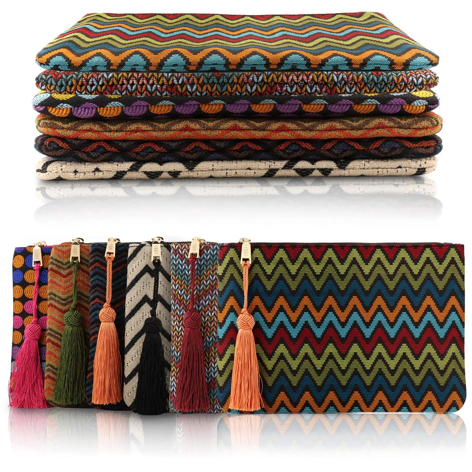 Otto Angelino Designer Women’s Bohemian Clutch Purse - Multiple Slots Money, Cards, Smartphone - Ultra Slim