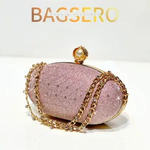 Oval Shimmer Clutch