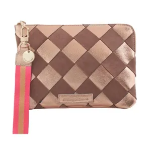 Paige Clutch - Rose   Fawn Weave