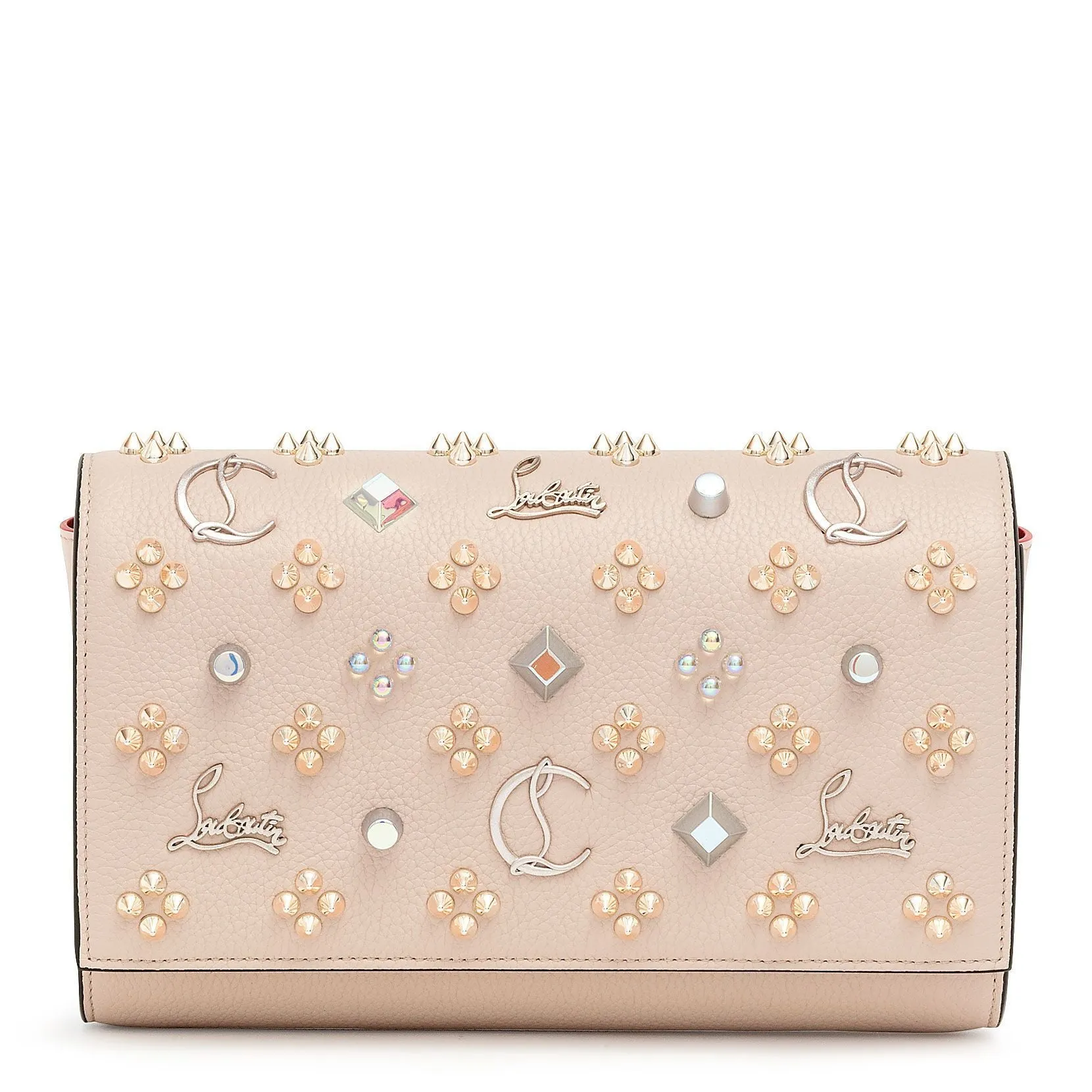 Paloma beige Loubinthesky clutch