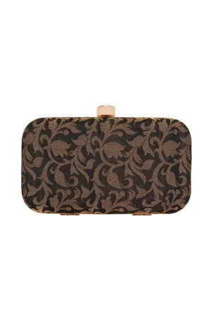 Party Style Fancy Fabric Black Color Excellent Clutch Purses