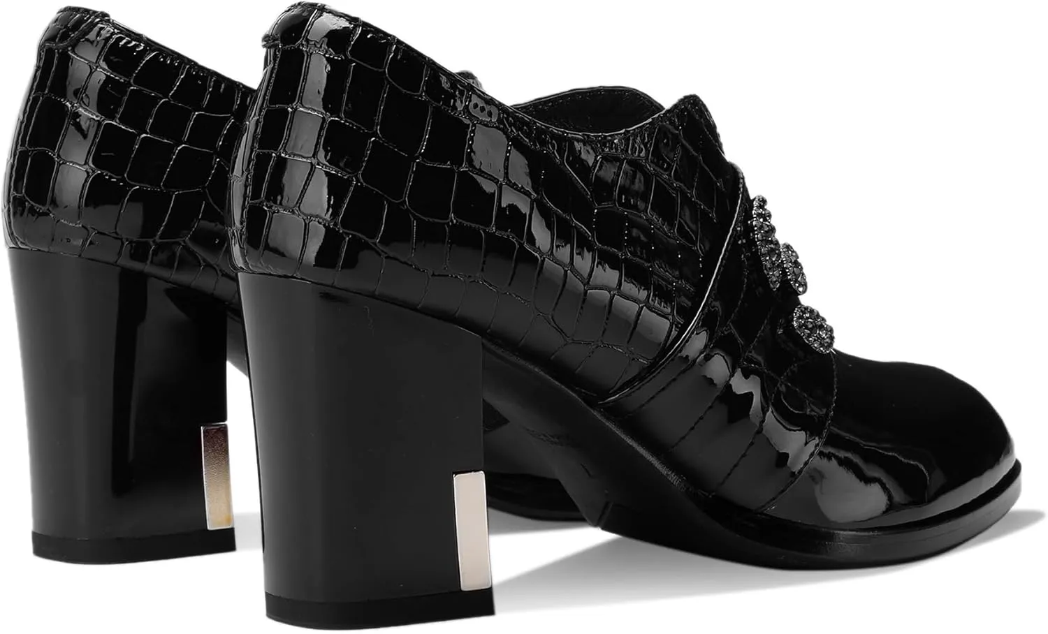 Patent Leather Ankle Boots for Women Chunky Block Extra Wide Booties Botas Para Mujer High Heels Dress Warm Lined Classic Ladies Comfortable Fashion Dressy 3 Inch Boot