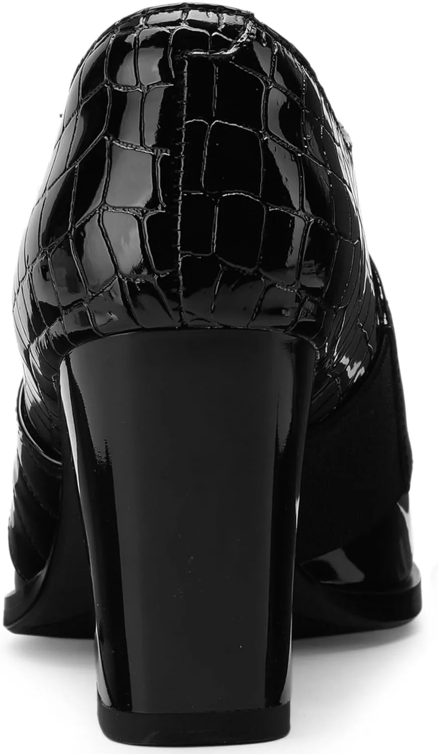 Patent Leather Ankle Boots for Women Chunky Block Extra Wide Booties Botas Para Mujer High Heels Dress Warm Lined Classic Ladies Comfortable Fashion Dressy 3 Inch Boot