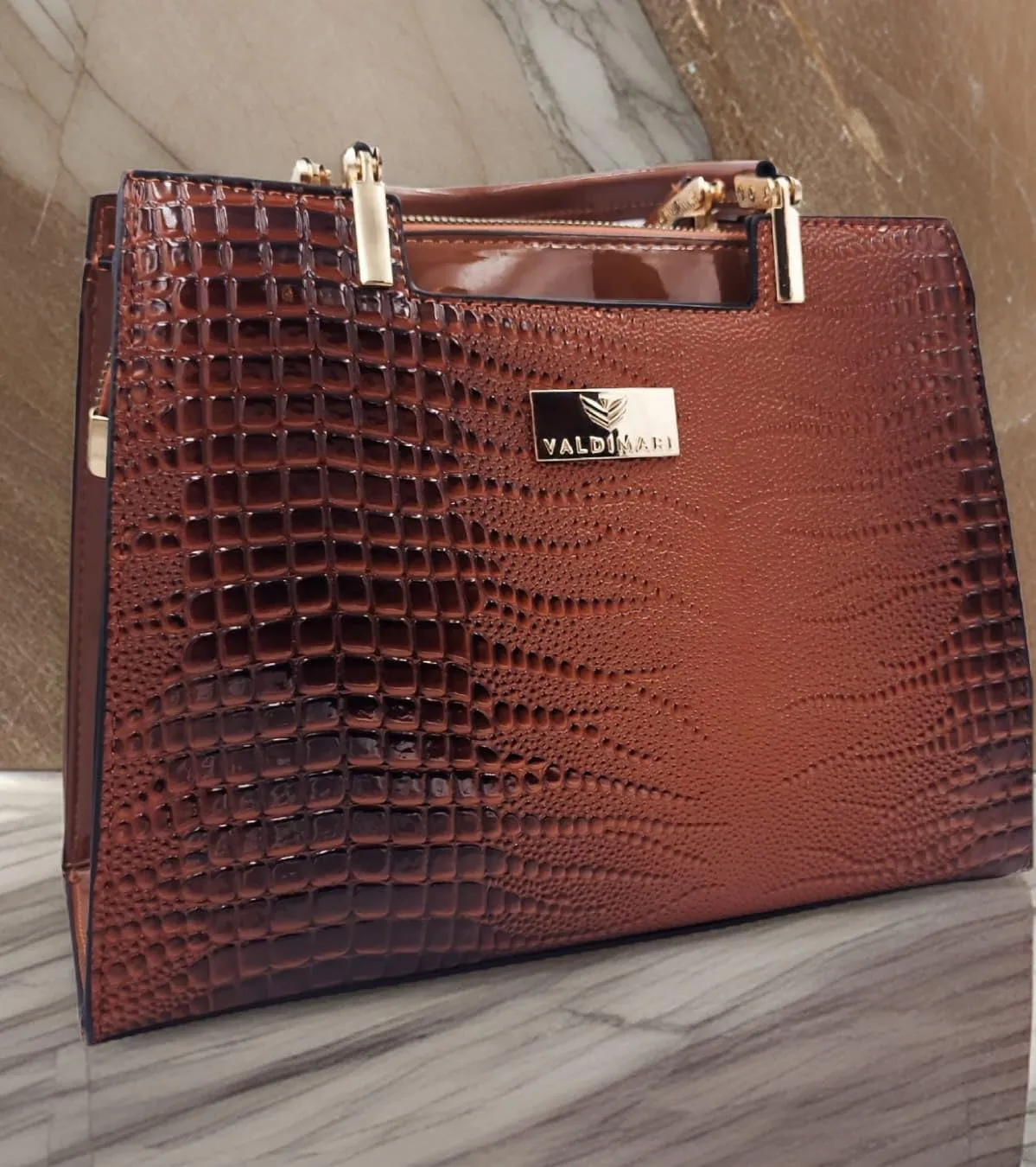 Patent Leather Hand and Shoulder Bag