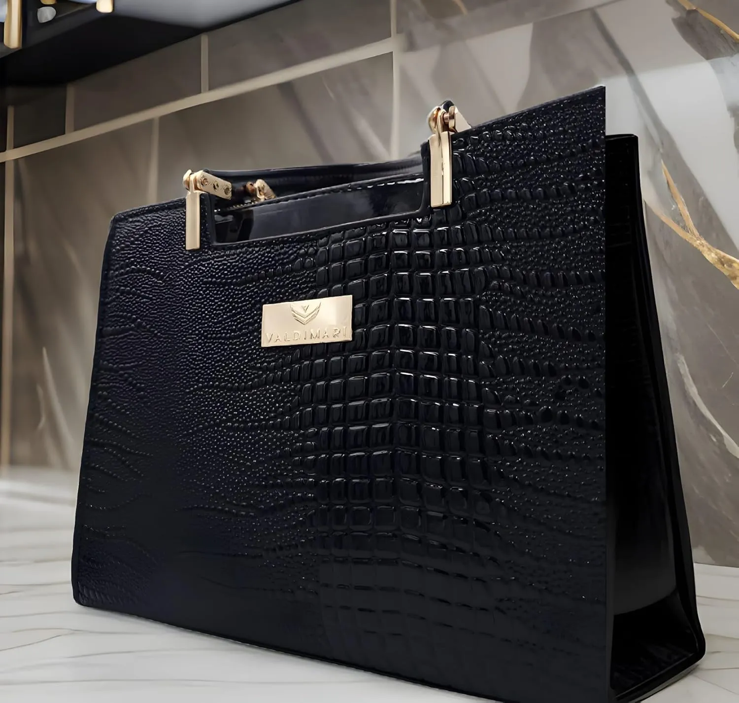 Patent Leather Hand and Shoulder Bag