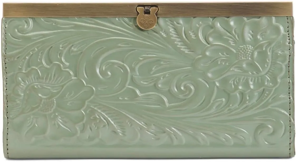 Patricia Nash Cauchy Tooled Sage Wallet