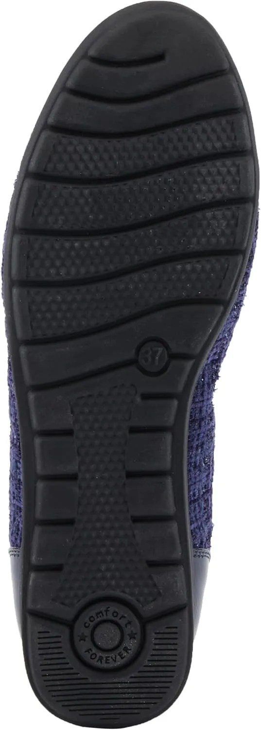 PATRIZIA Women's Ashlin Ballet Flats with Patent Finish, Plaid Velvet, and Feminine Bow