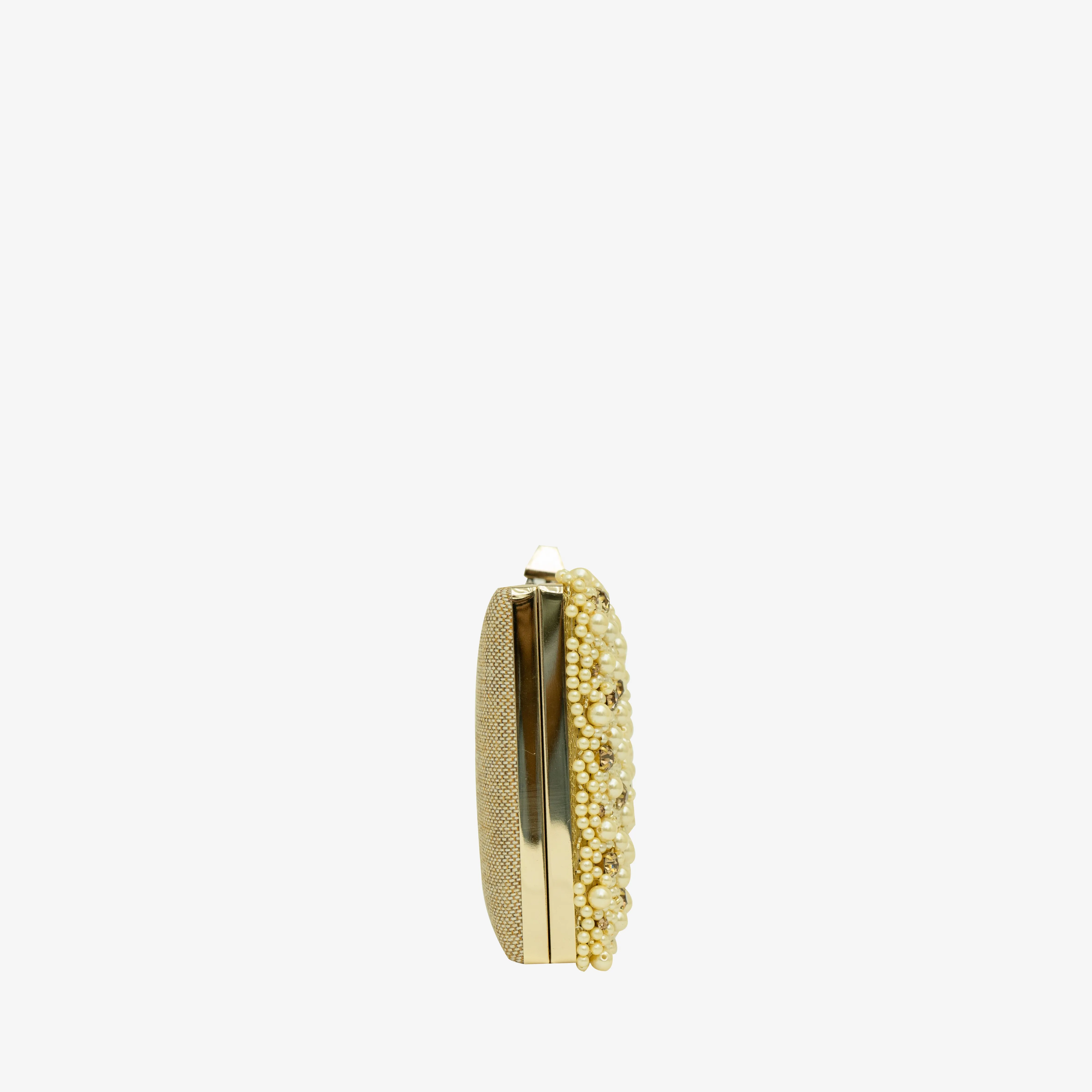 Pearls Luxe Embellished Clutch  | Cara
