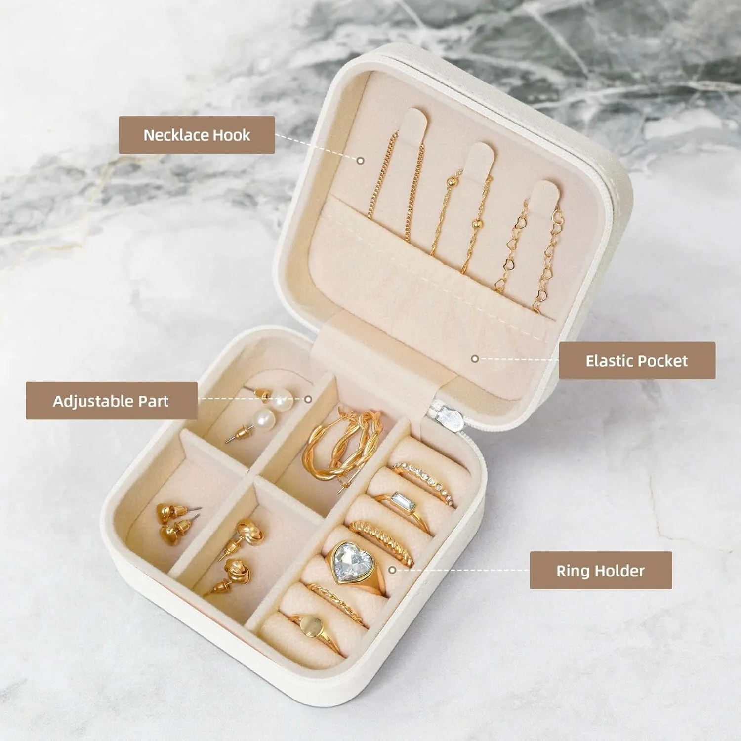 Penguins On The Iceberg Print Jewelry Storage Bag,Pu Leather Jewelry Case Box,Travel Storage Case Brithday Gift For Women