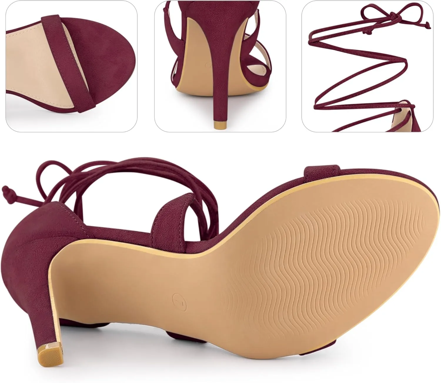 Perphy Strappy Stiletto High Heels Lace Up Sandals for Women