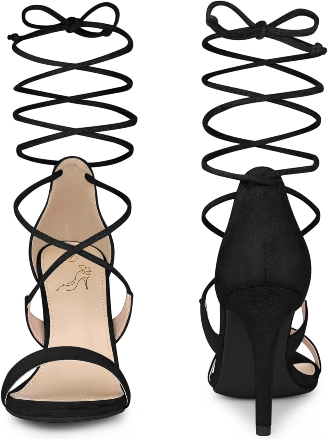 Perphy Strappy Stiletto High Heels Lace Up Sandals for Women