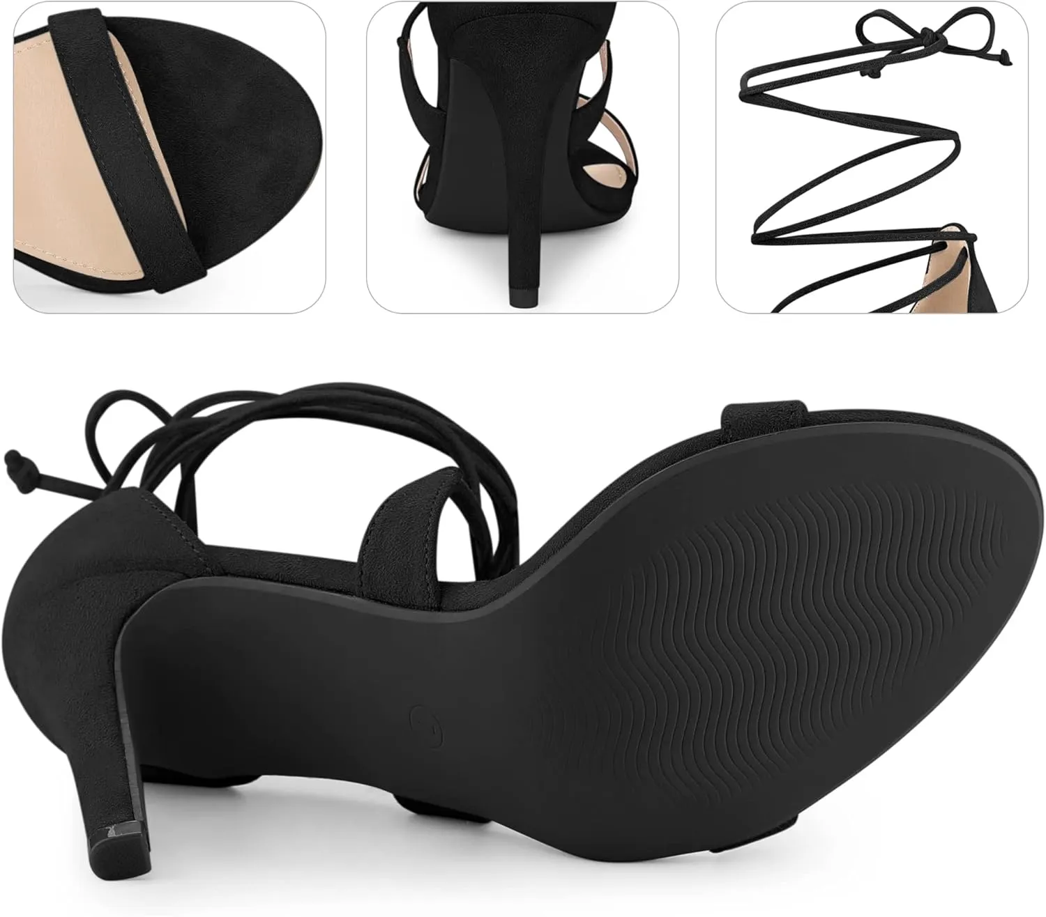 Perphy Strappy Stiletto High Heels Lace Up Sandals for Women
