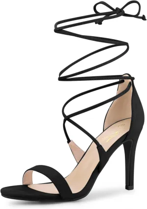 Perphy Strappy Stiletto High Heels Lace Up Sandals for Women