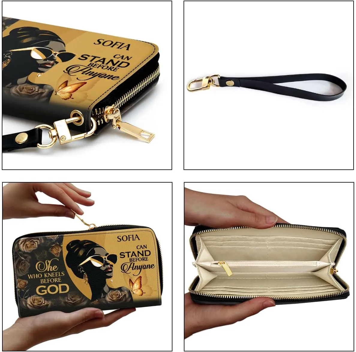 Personalized Leather Handbag For Women - Matching Design Purses And Wallet - Mothers Day Gifts For Women