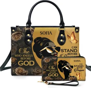 Personalized Leather Handbag For Women - Matching Design Purses And Wallet - Mothers Day Gifts For Women