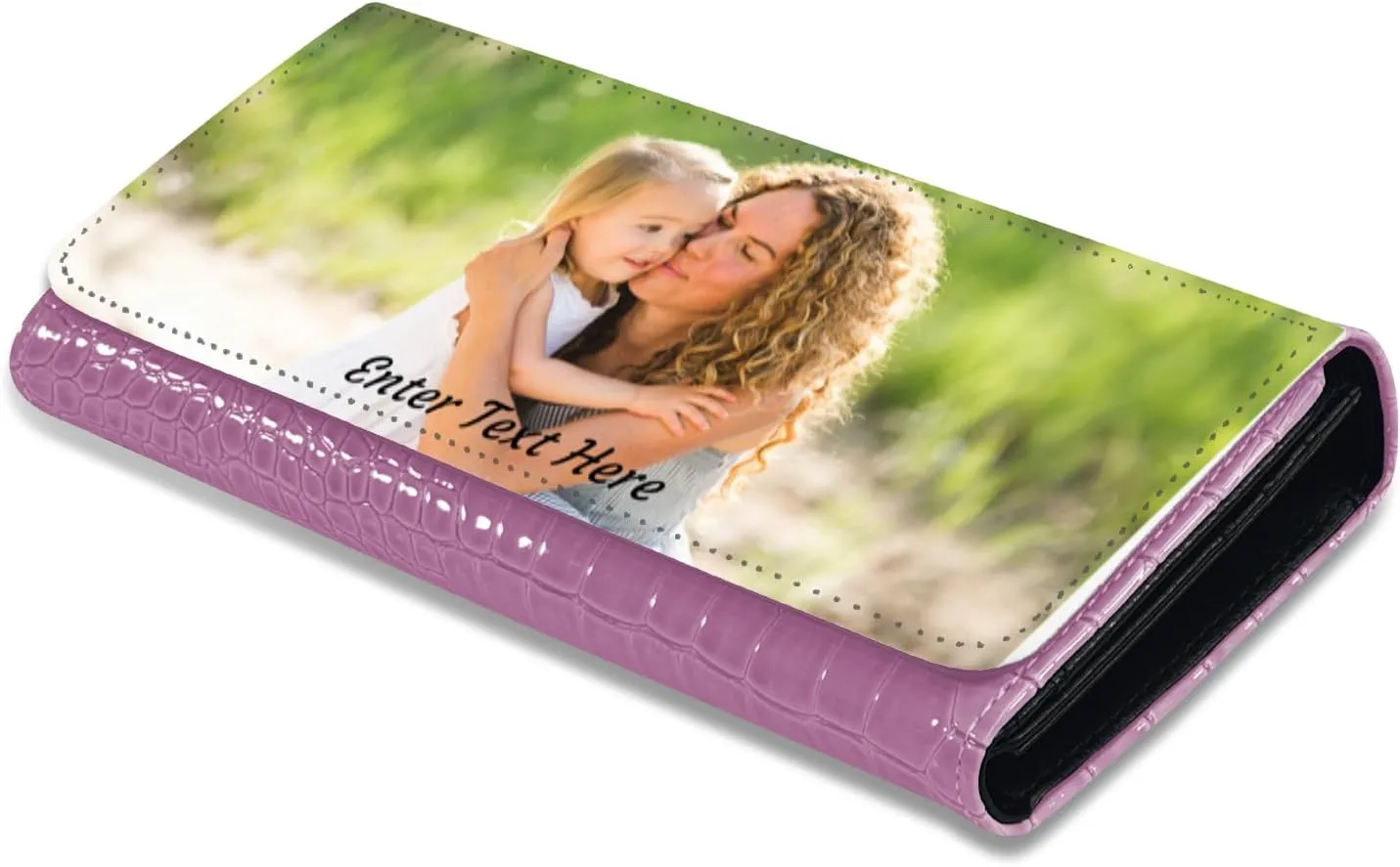 Personalized Photo Upload Purse – Mothers Day Gifts For Mom – PU Leather Purse – Personalized Gifts (Pink)