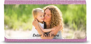 Personalized Photo Upload Purse – Mothers Day Gifts For Mom – PU Leather Purse – Personalized Gifts (Pink)