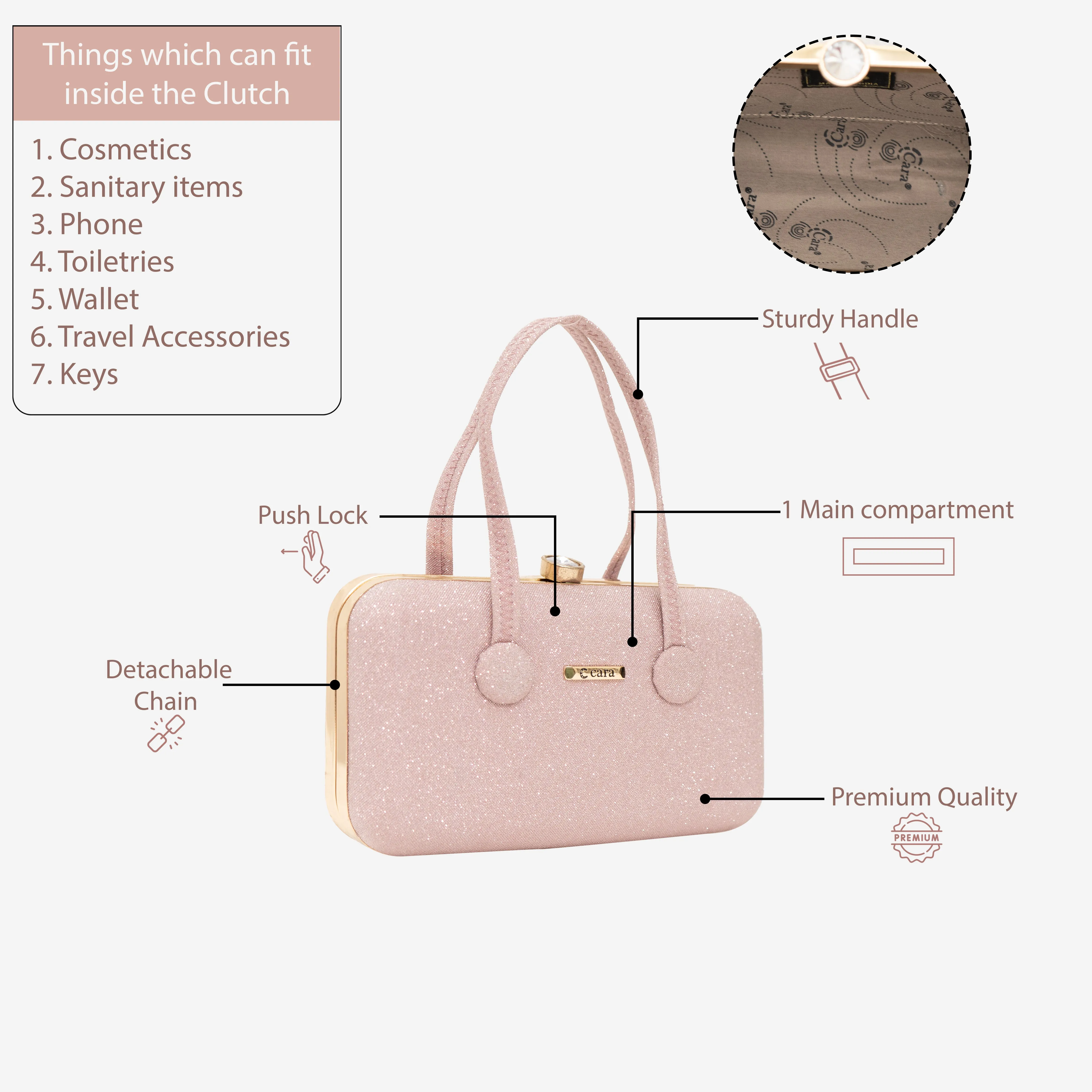 Pink Celestial clutch | cara