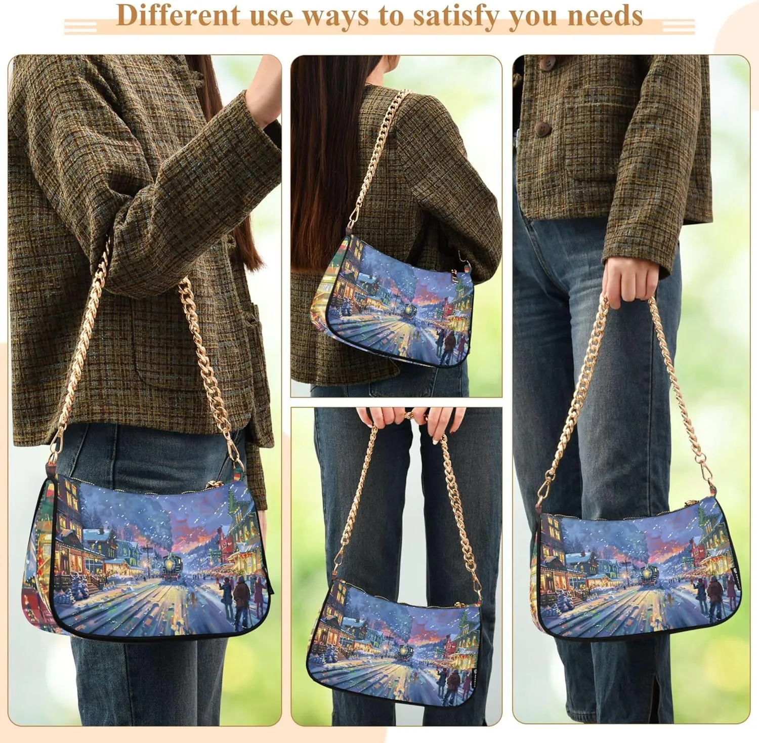 Pink Flamingos Watercolor Beach Phone Wallet Purse Small Hobo Purse Women Small Cute Handbags Cute Shoulder Purse