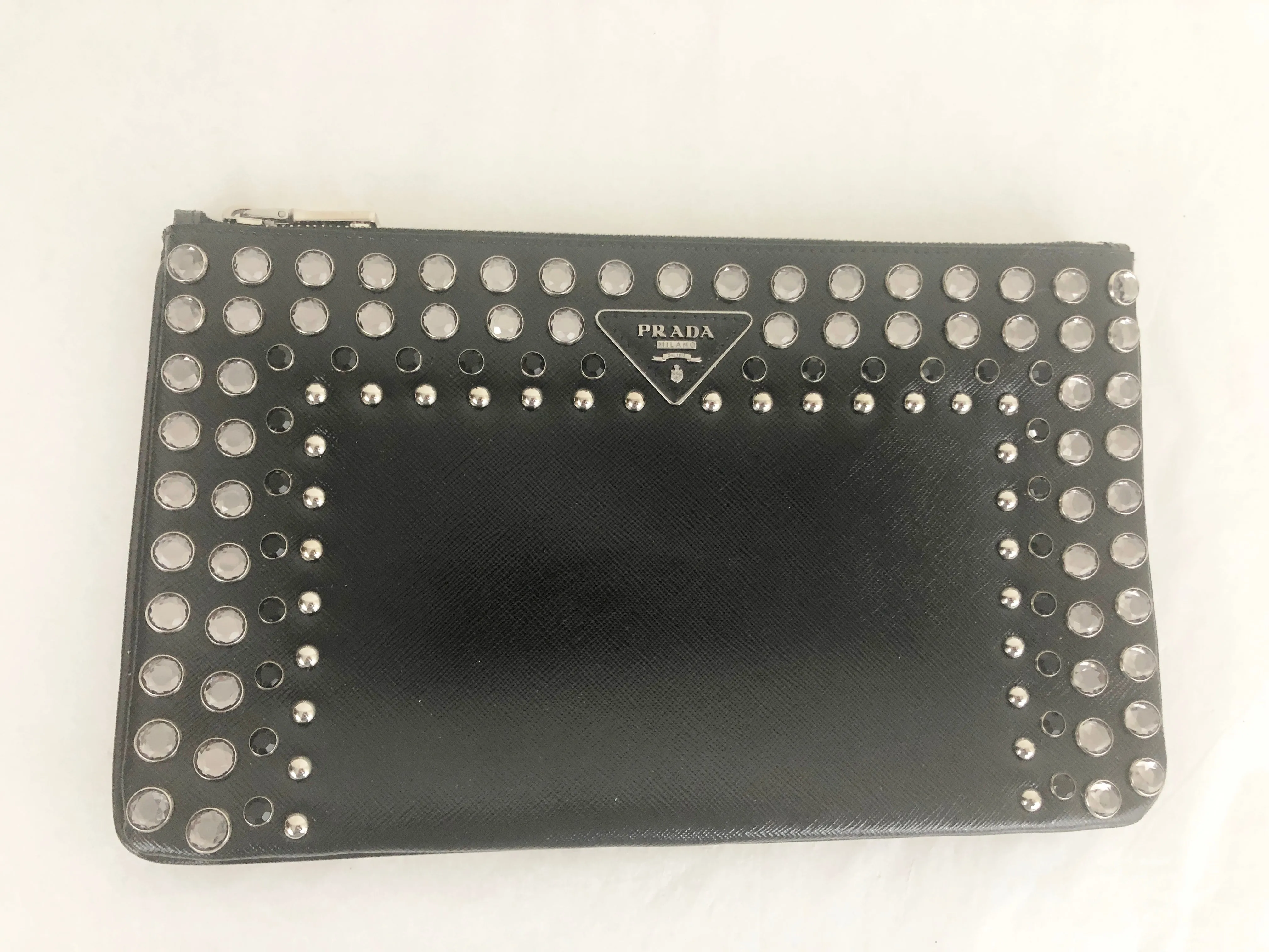 Prada Crystal Studded Clutch