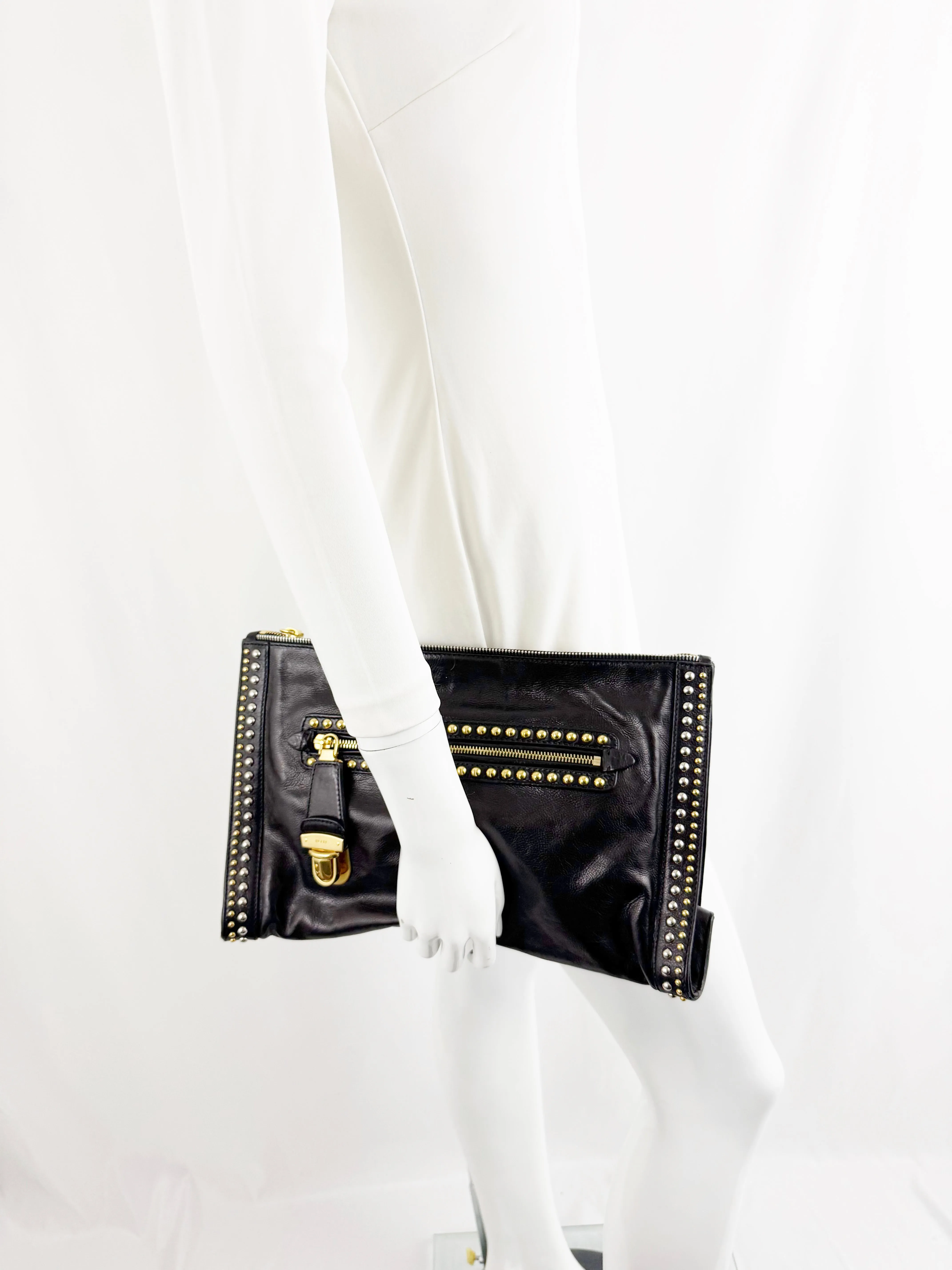 Prada Studded Clutch