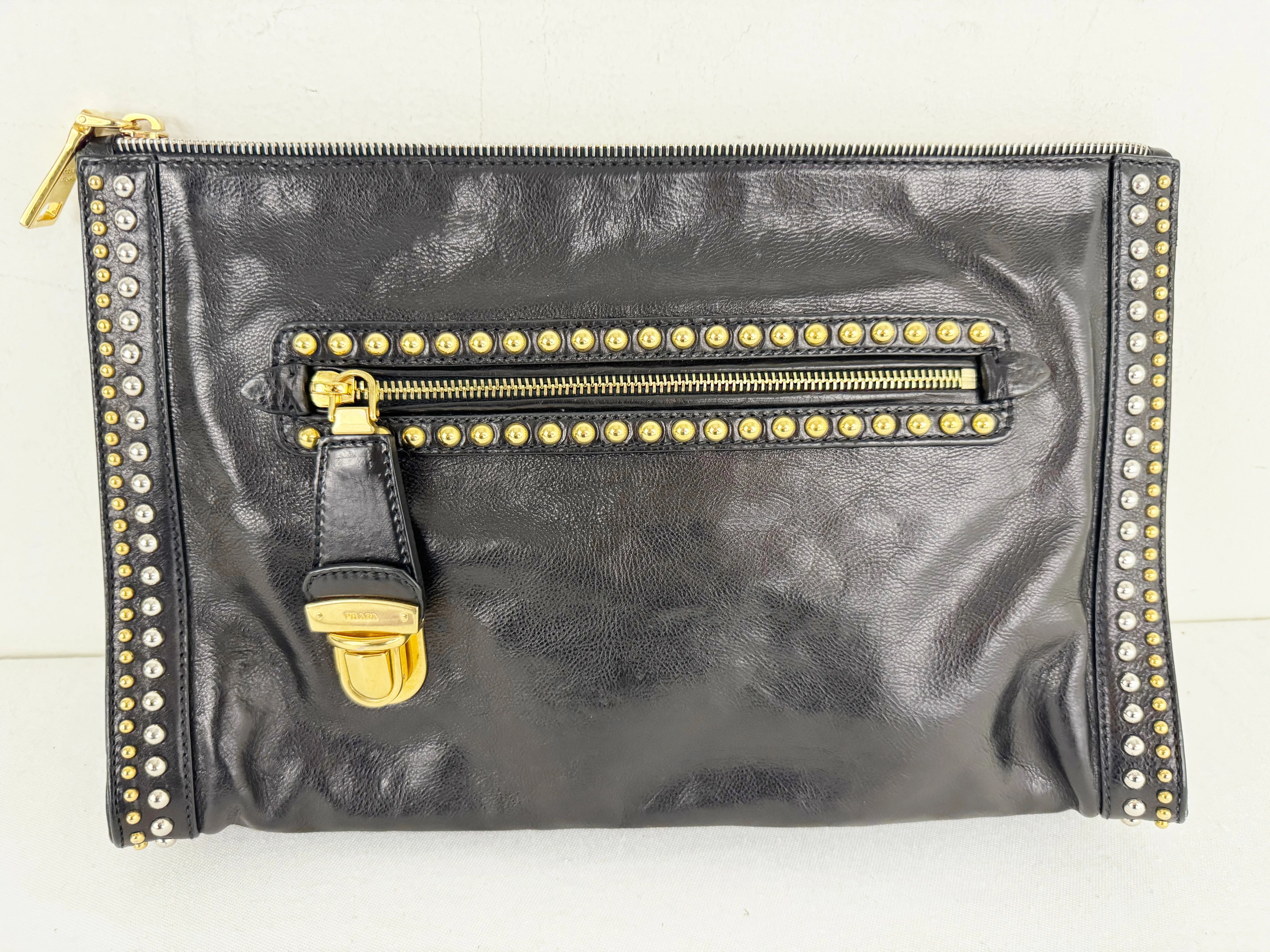 Prada Studded Clutch