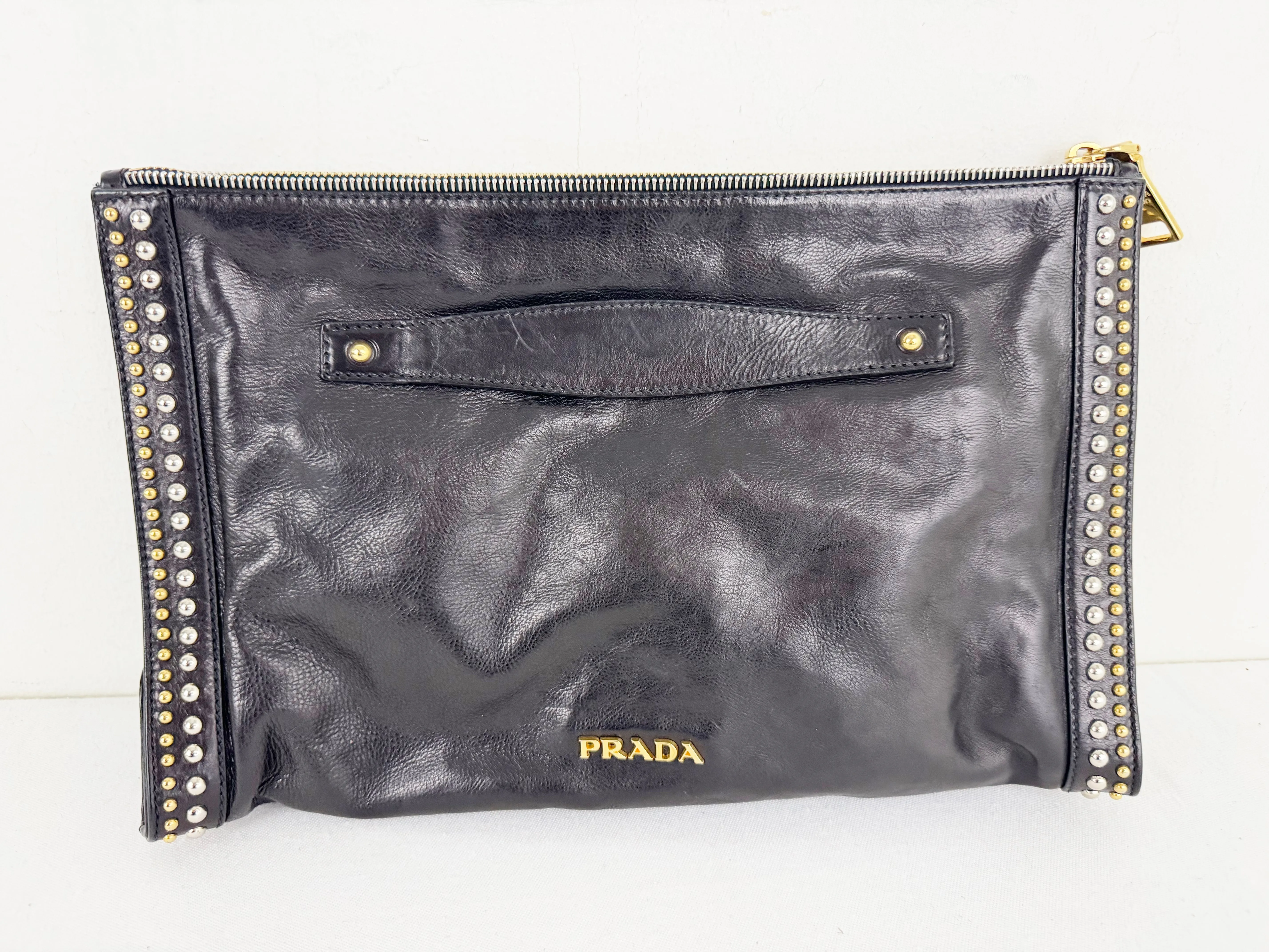 Prada Studded Clutch