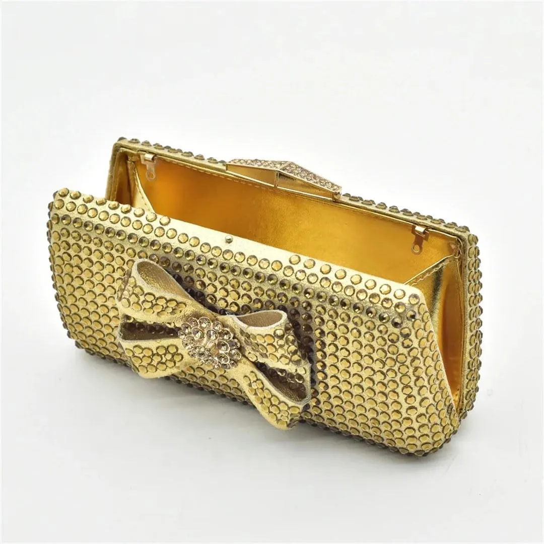 Premium Dual Wear Bridal Combo African Crystal Heels Convertible Evening Bag Set