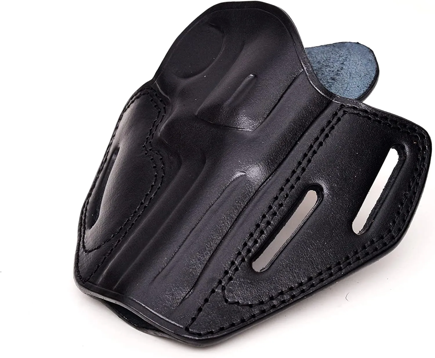 Premium Leather Belt Holster fits Colt King Cobra or Colt Python, Handcrafted, 3 Slot Pancake, Fast Draw, Right Handed, PulsarHolster