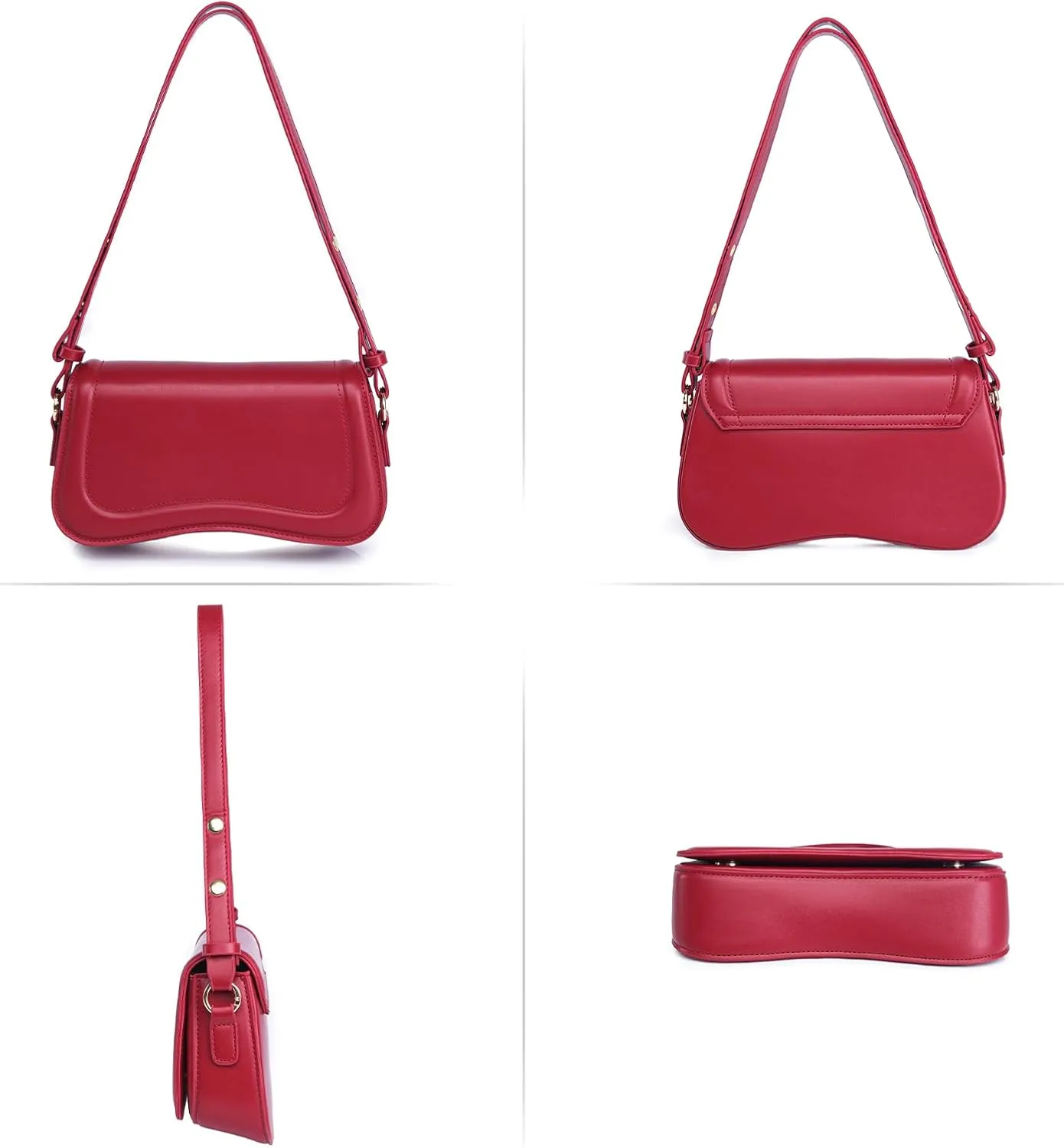 PU Leather Tote Bag for Women with 2 Removable Straps and Zipper Closure
