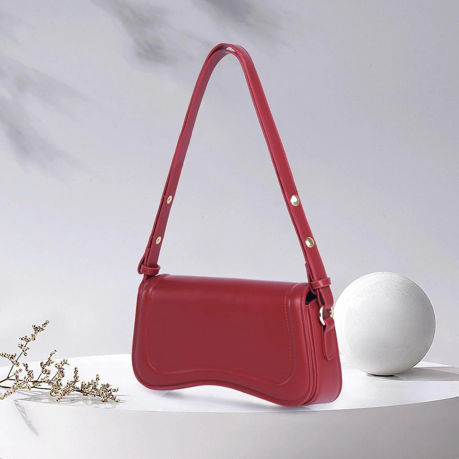 PU Leather Tote Bag for Women with 2 Removable Straps and Zipper Closure