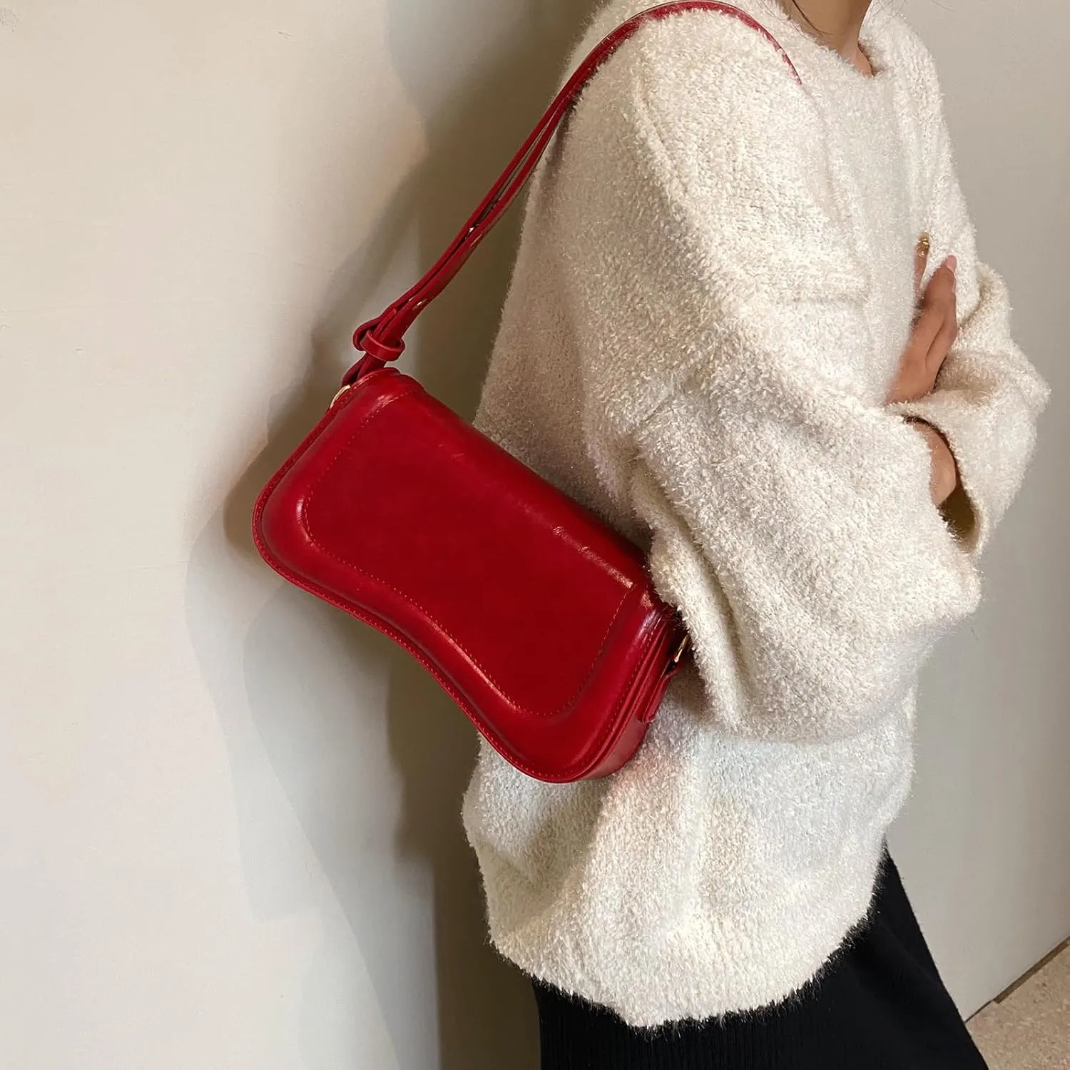 PU Leather Tote Bag for Women with 2 Removable Straps and Zipper Closure