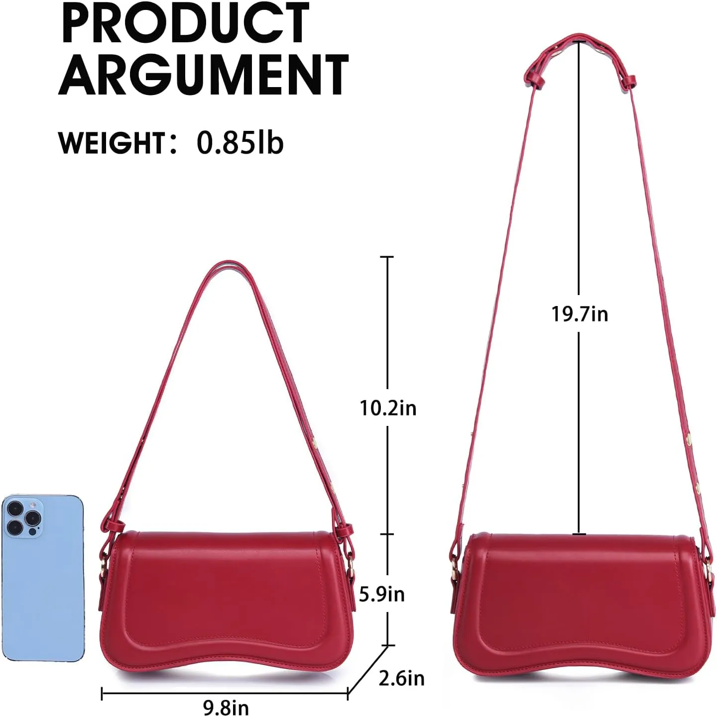 PU Leather Tote Bag for Women with 2 Removable Straps and Zipper Closure