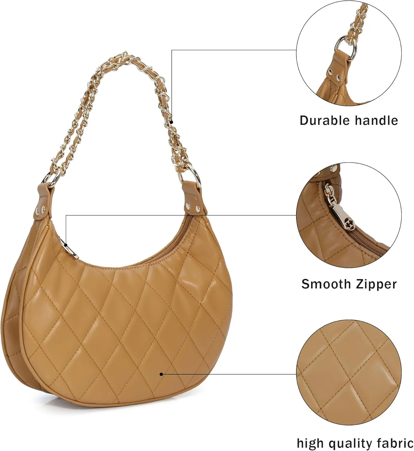 Purse Shoulder bag for women, Cute Mini Clutch Zipper Hobo Tote Handbags