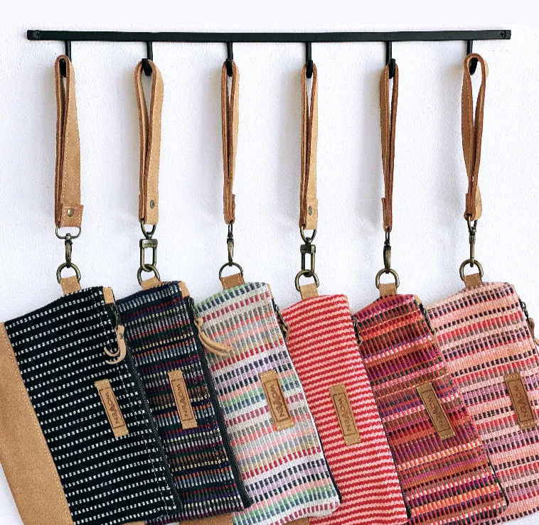 "woven" fair-trade clutch purse