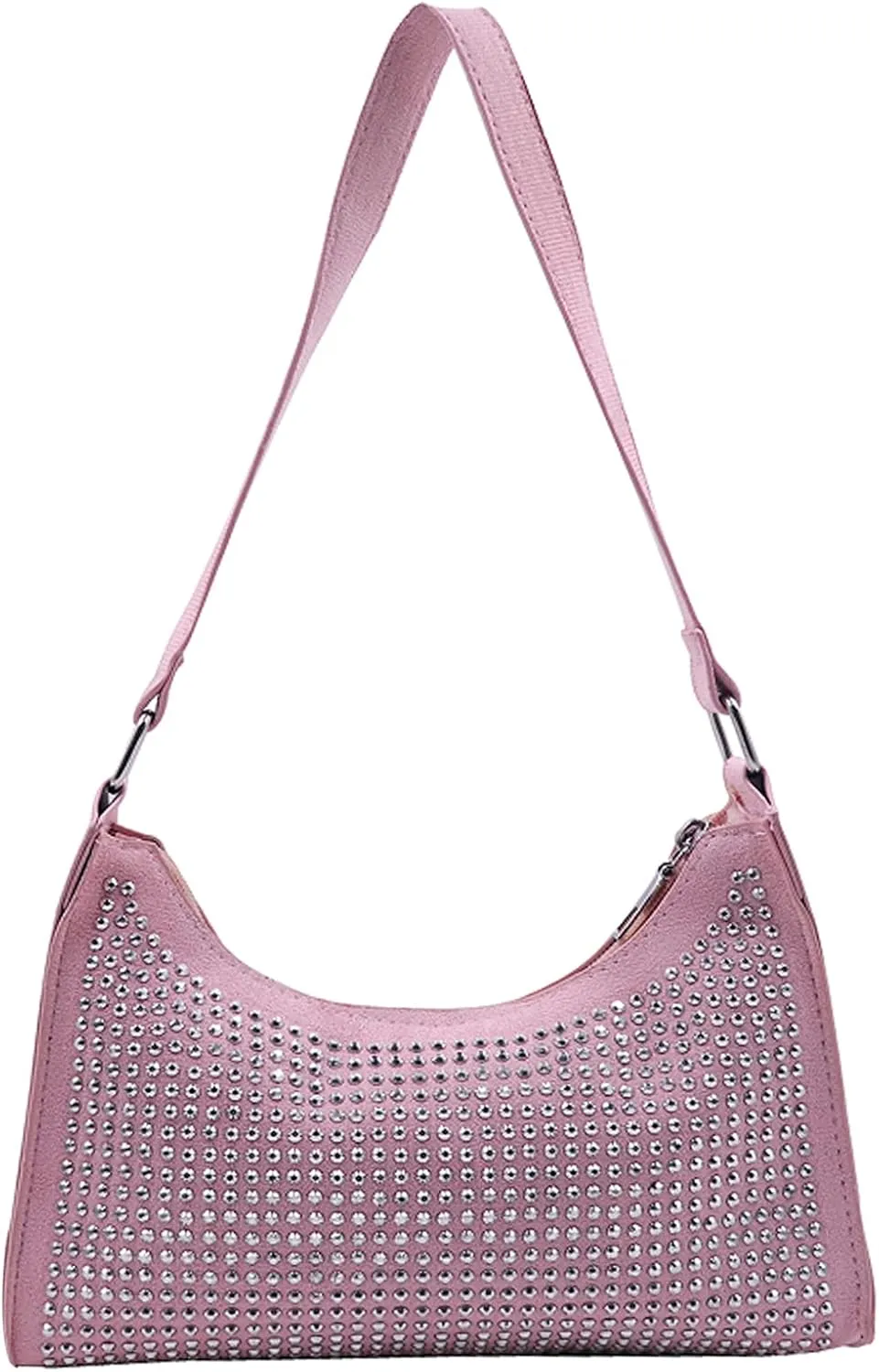 RARITYUS Bling Rhinestone Underarm Bag for Women Crystal Tote Shoulder Bag Clutch Evening Handbag for Party Wedding