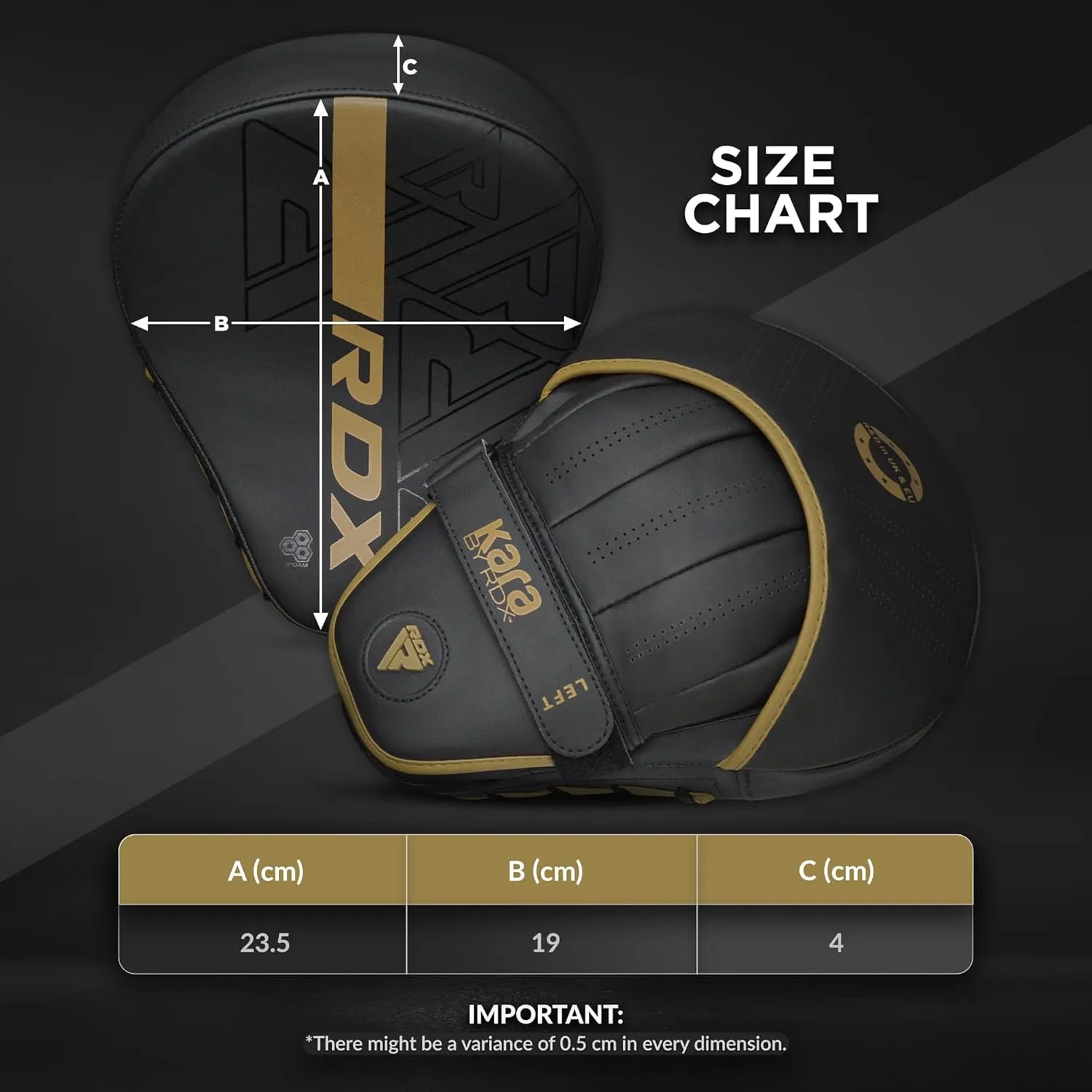 RDX Boxing Pads and Gloves Set, Maya Hide Leather Kara Hook and Jab Curved Focus Mitts with Punching Gloves for MMA, Muay Thai, Kickboxing Coaching, Martial Arts