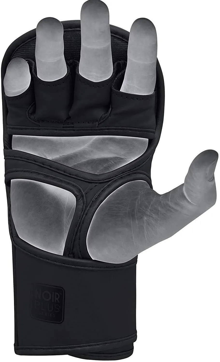 RDX MMA Hybrid Sparring Gloves, Maya Hide Leather, Open Ventilated Palm, Padded Mitts Martial Arts Kickboxing Muay Thai Training Cage Fighting, Men Adult, Punching Bag and Pads Workout