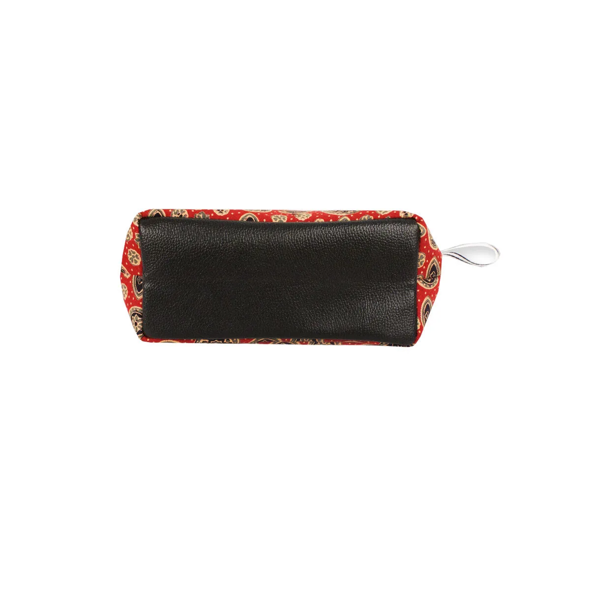 Red Ajrakh Block Printed Pouch