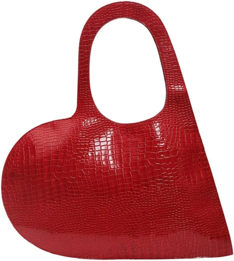 Red Shoulder Bag Cute Purses Heart Shoulder Bag Valentine Purses Y2k Designer Shoulder Bag