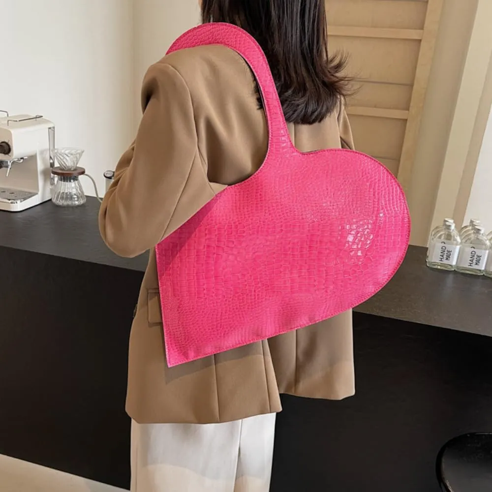 Red Shoulder Bag Cute Purses Heart Shoulder Bag Valentine Purses Y2k Designer Shoulder Bag