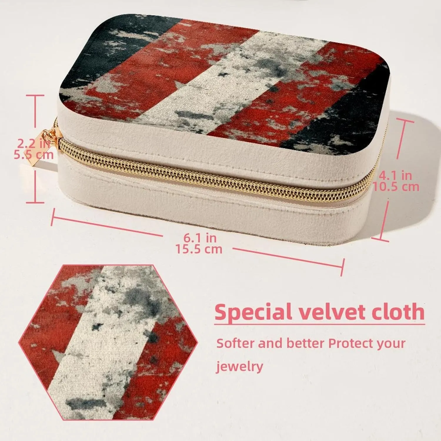 Retro Abstract Racing Track Jewelry Box Necklace Ring Storage Organizer, PU Leather Jewelry case Portable Travel Jewelry Organizer for Women Girls