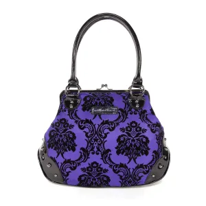 Rock Rebel Mistress Kisslock Bag in Purple