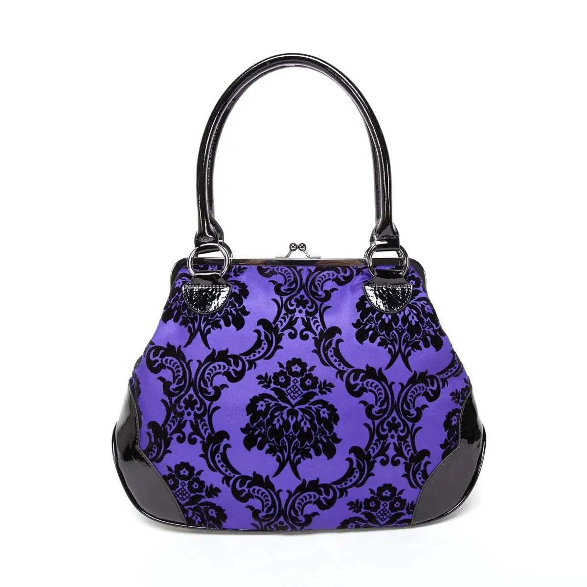 Rock Rebel Mistress Kisslock Bag in Purple