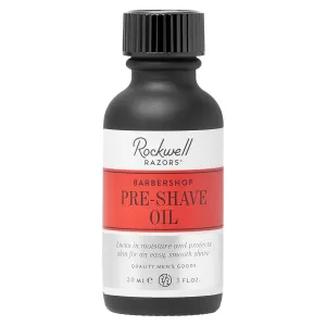 Rockwell Razors Pre-Shave Oil, Babershop Scent | Moisturizing Jojoba, Argan, Avocado & Green Tea Oil, Protects Against Irritation & Razor Burn | All Natural Skin Protection for All Skin Types