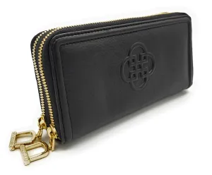 SADDLER WILLOW Real Leather Designer RFID Double Zip Purse & Phone Holder | Gift Boxed