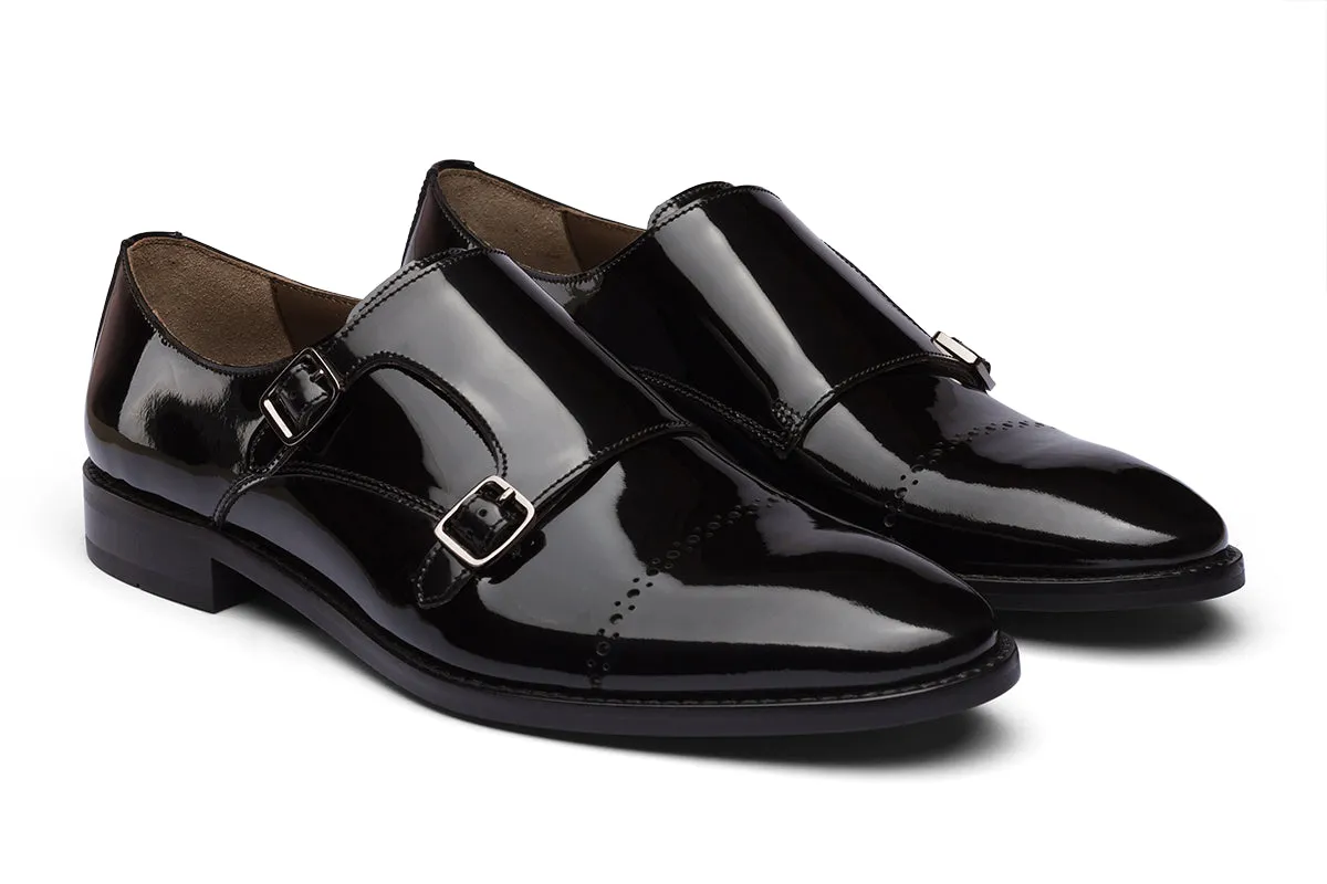 SAMARA - GLOSSY PATENT BLACK LEATHER SHOES