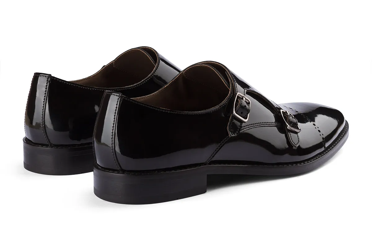 SAMARA - GLOSSY PATENT BLACK LEATHER SHOES