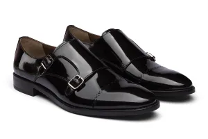 SAMARA - GLOSSY PATENT BLACK LEATHER SHOES