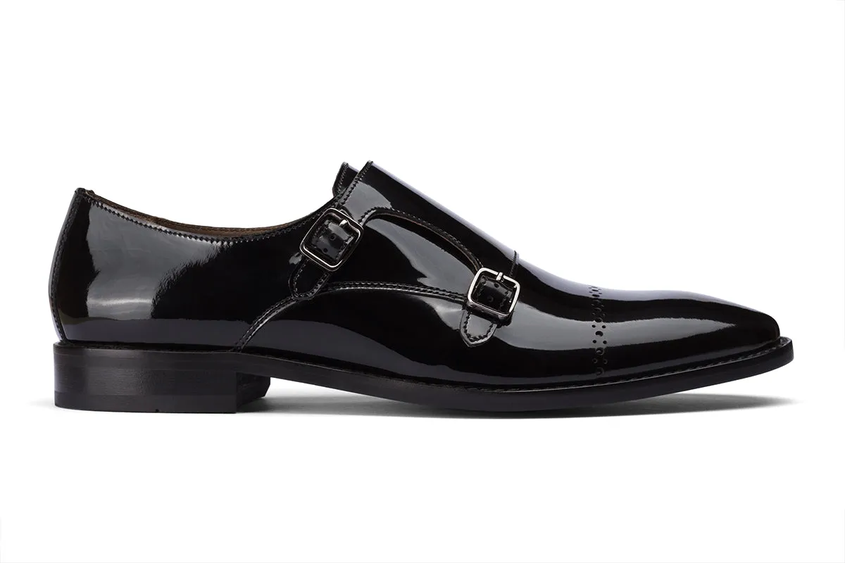 SAMARA - GLOSSY PATENT BLACK LEATHER SHOES